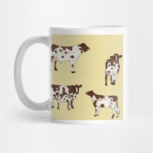 Ayrshire Cows Pattern Yellow Mug